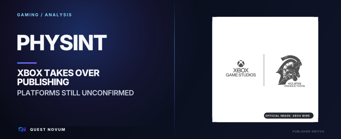PHYSINT has moved from PlayStation to Xbox. Its platform future is still open